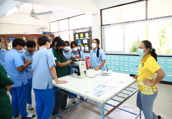 ภาพกิจกรรม  คณะวิทยาศาสตร์และเทคโนโลยี จัดกิจกรรมค่ายวิทยาศาสตร์สัญจร ปีการศึกษา 2565  โรงเรียนคลองลานวิทยา 