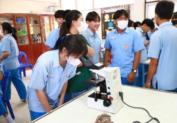 ภาพกิจกรรม  คณะวิทยาศาสตร์และเทคโนโลยี จัดกิจกรรมค่ายวิทยาศาสตร์สัญจร ปีการศึกษา 2565  โรงเรียนคลองลานวิทยา 