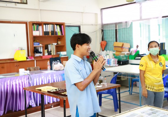 ภาพกิจกรรม  คณะวิทยาศาสตร์และเทคโนโลยี จัดกิจกรรมค่ายวิทยาศาสตร์สัญจร ปีการศึกษา 2565  โรงเรียนคลองลานวิทยา 