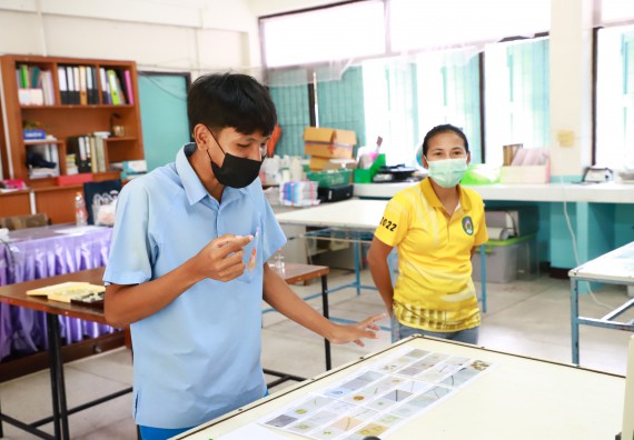 ภาพกิจกรรม  คณะวิทยาศาสตร์และเทคโนโลยี จัดกิจกรรมค่ายวิทยาศาสตร์สัญจร ปีการศึกษา 2565  โรงเรียนคลองลานวิทยา 