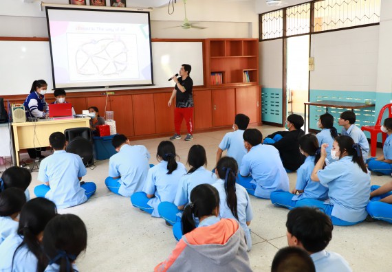 ภาพกิจกรรม  คณะวิทยาศาสตร์และเทคโนโลยี จัดกิจกรรมค่ายวิทยาศาสตร์สัญจร ปีการศึกษา 2565  โรงเรียนคลองลานวิทยา 