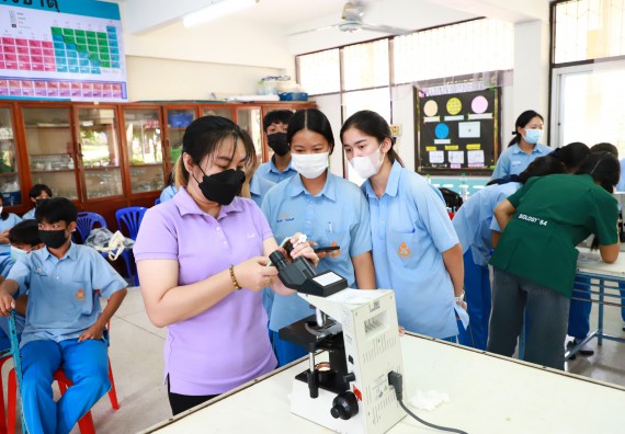 ภาพกิจกรรม  คณะวิทยาศาสตร์และเทคโนโลยี จัดกิจกรรมค่ายวิทยาศาสตร์สัญจร ปีการศึกษา 2565  โรงเรียนคลองลานวิทยา 