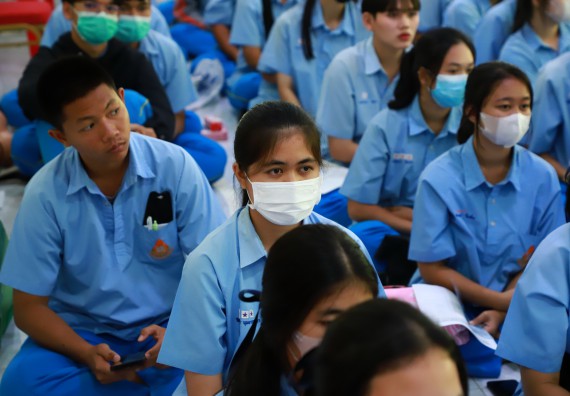 ภาพกิจกรรม  คณะวิทยาศาสตร์และเทคโนโลยี จัดกิจกรรมค่ายวิทยาศาสตร์สัญจร ปีการศึกษา 2565  โรงเรียนคลองลานวิทยา 