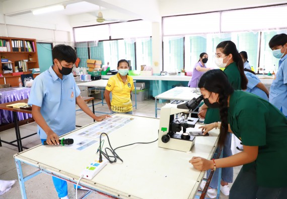 ภาพกิจกรรม  คณะวิทยาศาสตร์และเทคโนโลยี จัดกิจกรรมค่ายวิทยาศาสตร์สัญจร ปีการศึกษา 2565  โรงเรียนคลองลานวิทยา 