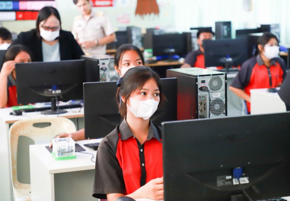 ภาพกิจกรรม  คณะวิทยาศาสตร์และเทคโนโลยี จัดกิจกรรมค่ายวิทยาศาสตร์สัญจร ปีการศึกษา 2565  โรงเรียนวังแขมวิทยาคม