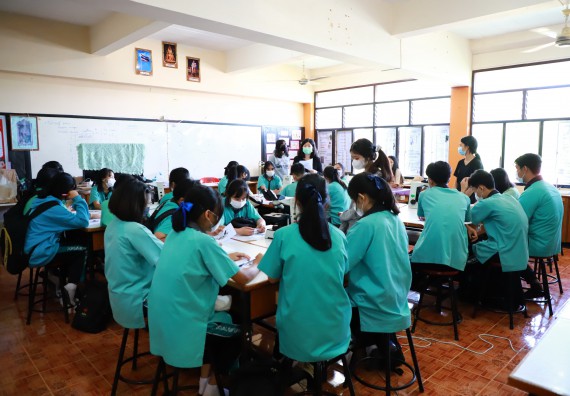 ภาพกิจกรรม  คณะวิทยาศาสตร์และเทคโนโลยี จัดกิจกรรมค่ายวิทยาศาสตร์สัญจร ปีการศึกษา 2565  โรงเรียนปางมะค่าวิทยาคม