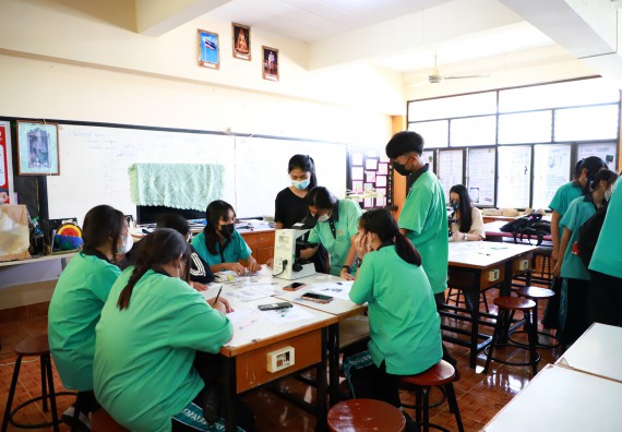 ภาพกิจกรรม  คณะวิทยาศาสตร์และเทคโนโลยี จัดกิจกรรมค่ายวิทยาศาสตร์สัญจร ปีการศึกษา 2565  โรงเรียนปางมะค่าวิทยาคม