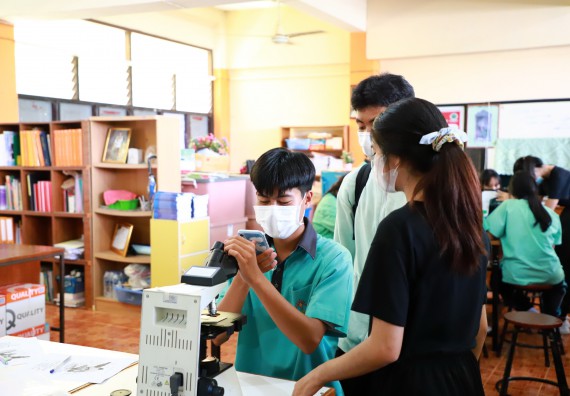 ภาพกิจกรรม  คณะวิทยาศาสตร์และเทคโนโลยี จัดกิจกรรมค่ายวิทยาศาสตร์สัญจร ปีการศึกษา 2565  โรงเรียนปางมะค่าวิทยาคม