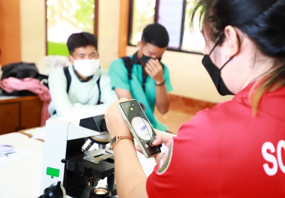 ภาพกิจกรรม  คณะวิทยาศาสตร์และเทคโนโลยี จัดกิจกรรมค่ายวิทยาศาสตร์สัญจร ปีการศึกษา 2565  โรงเรียนปางมะค่าวิทยาคม