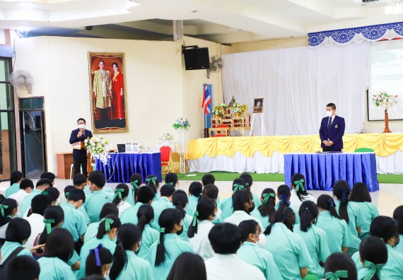 ภาพกิจกรรม  คณะวิทยาศาสตร์และเทคโนโลยี จัดกิจกรรมค่ายวิทยาศาสตร์สัญจร ปีการศึกษา 2565  โรงเรียนลานกระบือวิทยา