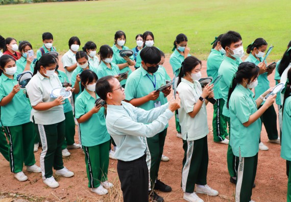 ภาพกิจกรรม  คณะวิทยาศาสตร์และเทคโนโลยี จัดกิจกรรมค่ายวิทยาศาสตร์สัญจร ปีการศึกษา 2565  โรงเรียนลานกระบือวิทยา