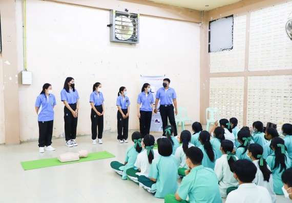 ภาพกิจกรรม  คณะวิทยาศาสตร์และเทคโนโลยี จัดกิจกรรมค่ายวิทยาศาสตร์สัญจร ปีการศึกษา 2565  โรงเรียนลานกระบือวิทยา