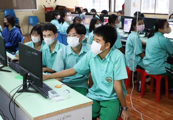 ภาพกิจกรรม  คณะวิทยาศาสตร์และเทคโนโลยี จัดกิจกรรมค่ายวิทยาศาสตร์สัญจร ปีการศึกษา 2565  โรงเรียนลานกระบือวิทยา