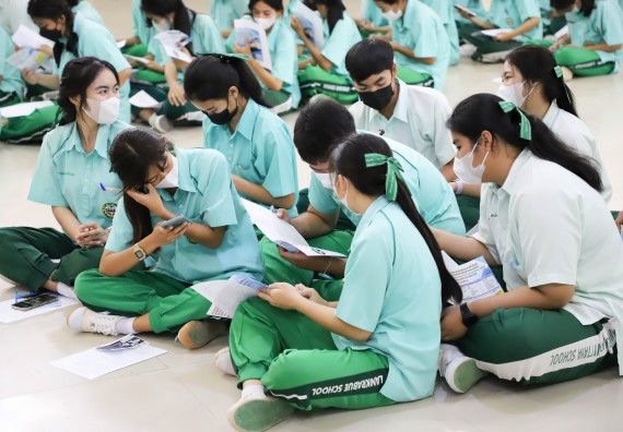 ภาพกิจกรรม  คณะวิทยาศาสตร์และเทคโนโลยี จัดกิจกรรมค่ายวิทยาศาสตร์สัญจร ปีการศึกษา 2565  โรงเรียนลานกระบือวิทยา