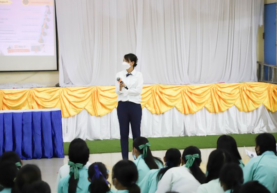 ภาพกิจกรรม  คณะวิทยาศาสตร์และเทคโนโลยี จัดกิจกรรมค่ายวิทยาศาสตร์สัญจร ปีการศึกษา 2565  โรงเรียนลานกระบือวิทยา