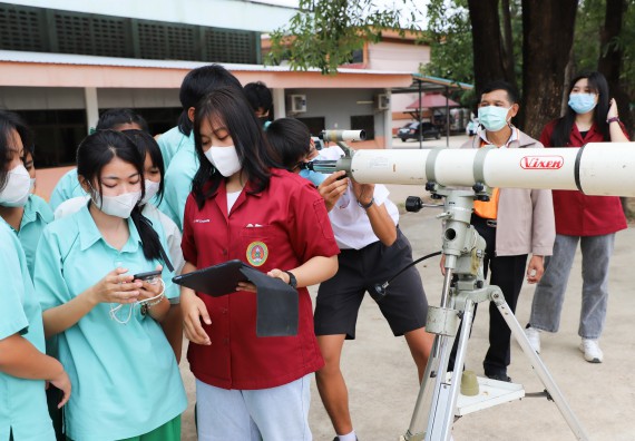 ภาพกิจกรรม  คณะวิทยาศาสตร์และเทคโนโลยี จัดกิจกรรมค่ายวิทยาศาสตร์สัญจร ปีการศึกษา 2565  โรงเรียนลานกระบือวิทยา