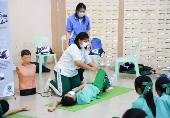 ภาพกิจกรรม  คณะวิทยาศาสตร์และเทคโนโลยี จัดกิจกรรมค่ายวิทยาศาสตร์สัญจร ปีการศึกษา 2565  โรงเรียนลานกระบือวิทยา