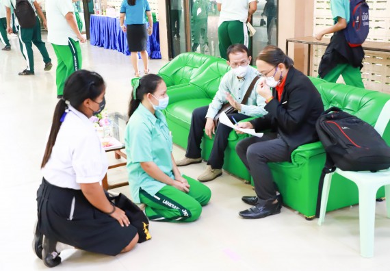 ภาพกิจกรรม  คณะวิทยาศาสตร์และเทคโนโลยี จัดกิจกรรมค่ายวิทยาศาสตร์สัญจร ปีการศึกษา 2565  โรงเรียนลานกระบือวิทยา