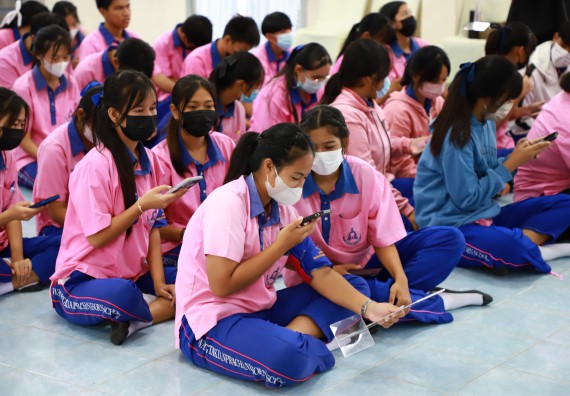 ภาพกิจกรรม   คณะวิทยาศาสตร์และเทคโนโลยี จัดกิจกรรมค่ายวิทยาศาสตร์สัญจร ปีการศึกษา 2565  โรงเรียนวังตะเคียนประชานุสรณ์