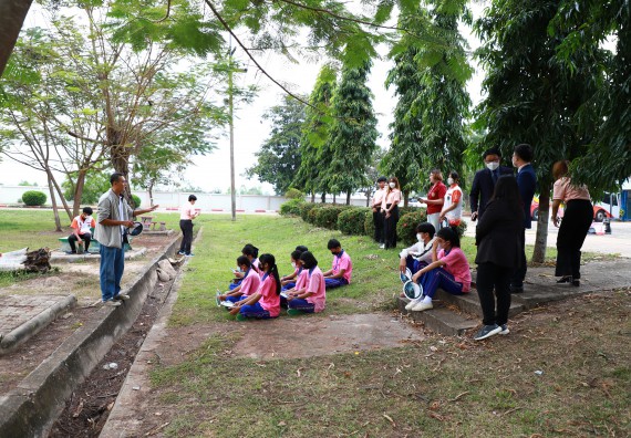 ภาพกิจกรรม   คณะวิทยาศาสตร์และเทคโนโลยี จัดกิจกรรมค่ายวิทยาศาสตร์สัญจร ปีการศึกษา 2565  โรงเรียนวังตะเคียนประชานุสรณ์