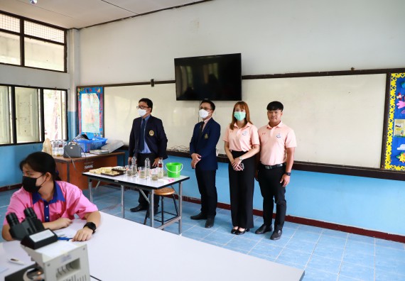 ภาพกิจกรรม   คณะวิทยาศาสตร์และเทคโนโลยี จัดกิจกรรมค่ายวิทยาศาสตร์สัญจร ปีการศึกษา 2565  โรงเรียนวังตะเคียนประชานุสรณ์