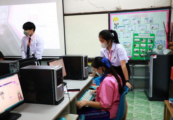 ภาพกิจกรรม   คณะวิทยาศาสตร์และเทคโนโลยี จัดกิจกรรมค่ายวิทยาศาสตร์สัญจร ปีการศึกษา 2565  โรงเรียนวังตะเคียนประชานุสรณ์