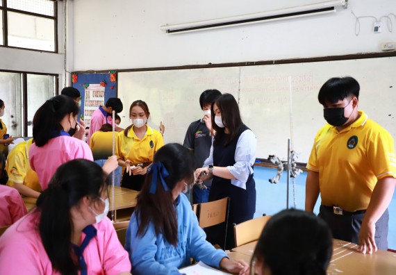 ภาพกิจกรรม   คณะวิทยาศาสตร์และเทคโนโลยี จัดกิจกรรมค่ายวิทยาศาสตร์สัญจร ปีการศึกษา 2565  โรงเรียนวังตะเคียนประชานุสรณ์