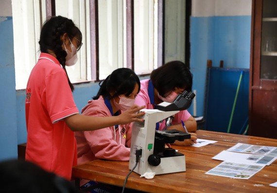 ภาพกิจกรรม   คณะวิทยาศาสตร์และเทคโนโลยี จัดกิจกรรมค่ายวิทยาศาสตร์สัญจร ปีการศึกษา 2565  โรงเรียนวังตะเคียนประชานุสรณ์