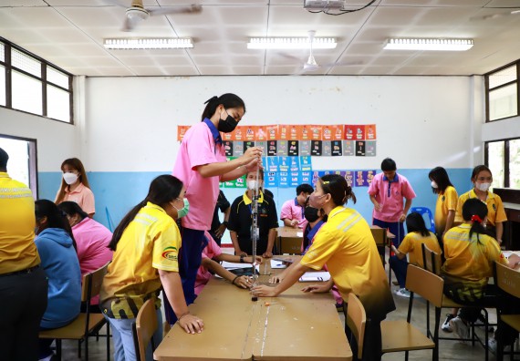 ภาพกิจกรรม   คณะวิทยาศาสตร์และเทคโนโลยี จัดกิจกรรมค่ายวิทยาศาสตร์สัญจร ปีการศึกษา 2565  โรงเรียนวังตะเคียนประชานุสรณ์