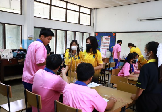 ภาพกิจกรรม   คณะวิทยาศาสตร์และเทคโนโลยี จัดกิจกรรมค่ายวิทยาศาสตร์สัญจร ปีการศึกษา 2565  โรงเรียนวังตะเคียนประชานุสรณ์