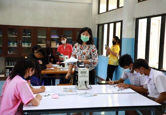 ภาพกิจกรรม   คณะวิทยาศาสตร์และเทคโนโลยี จัดกิจกรรมค่ายวิทยาศาสตร์สัญจร ปีการศึกษา 2565  โรงเรียนวังตะเคียนประชานุสรณ์