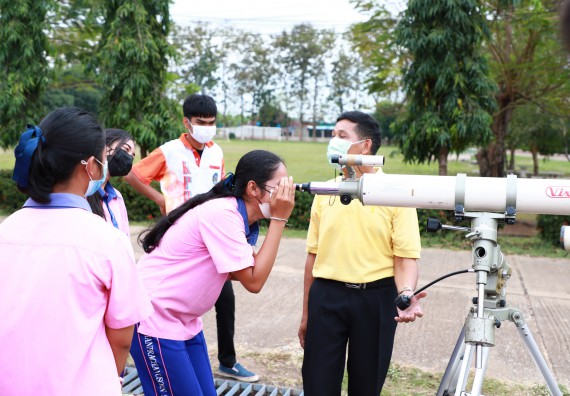 ภาพกิจกรรม   คณะวิทยาศาสตร์และเทคโนโลยี จัดกิจกรรมค่ายวิทยาศาสตร์สัญจร ปีการศึกษา 2565  โรงเรียนวังตะเคียนประชานุสรณ์