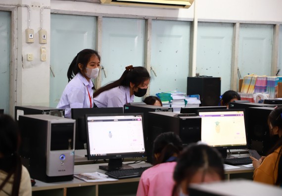 ภาพกิจกรรม   คณะวิทยาศาสตร์และเทคโนโลยี จัดกิจกรรมค่ายวิทยาศาสตร์สัญจร ปีการศึกษา 2565  โรงเรียนวังตะเคียนประชานุสรณ์