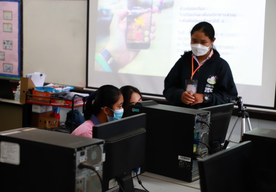 ภาพกิจกรรม   คณะวิทยาศาสตร์และเทคโนโลยี จัดกิจกรรมค่ายวิทยาศาสตร์สัญจร ปีการศึกษา 2565  โรงเรียนวังตะเคียนประชานุสรณ์