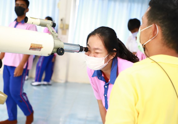 ภาพกิจกรรม   คณะวิทยาศาสตร์และเทคโนโลยี จัดกิจกรรมค่ายวิทยาศาสตร์สัญจร ปีการศึกษา 2565  โรงเรียนวังตะเคียนประชานุสรณ์