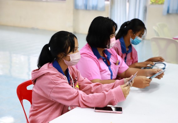 ภาพกิจกรรม   คณะวิทยาศาสตร์และเทคโนโลยี จัดกิจกรรมค่ายวิทยาศาสตร์สัญจร ปีการศึกษา 2565  โรงเรียนวังตะเคียนประชานุสรณ์