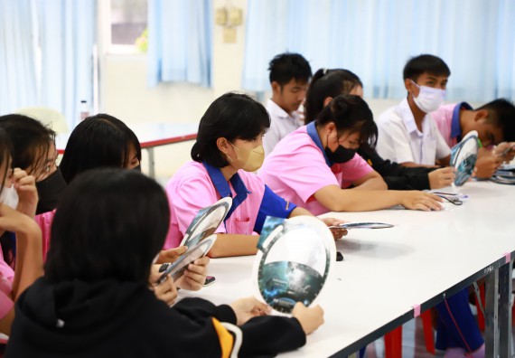 ภาพกิจกรรม   คณะวิทยาศาสตร์และเทคโนโลยี จัดกิจกรรมค่ายวิทยาศาสตร์สัญจร ปีการศึกษา 2565  โรงเรียนวังตะเคียนประชานุสรณ์