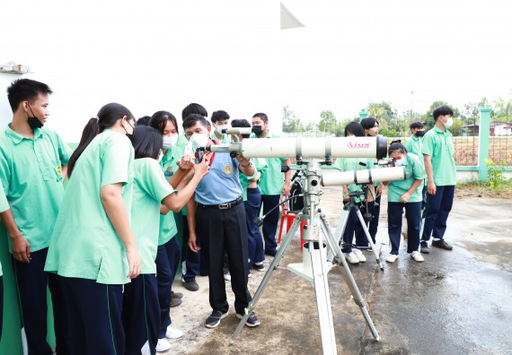 ภาพกิจกรรม  คณะวิทยาศาสตร์และเทคโนโลยี จัดกิจกรรมค่ายวิทยาศาสตร์สัญจร ปีการศึกษา 2565  โรงเรียนโค้งไผ่วิทยา