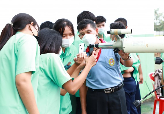 ภาพกิจกรรม  คณะวิทยาศาสตร์และเทคโนโลยี จัดกิจกรรมค่ายวิทยาศาสตร์สัญจร ปีการศึกษา 2565  โรงเรียนโค้งไผ่วิทยา