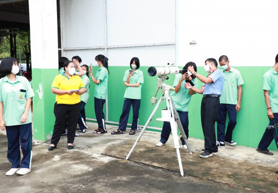 ภาพกิจกรรม  คณะวิทยาศาสตร์และเทคโนโลยี จัดกิจกรรมค่ายวิทยาศาสตร์สัญจร ปีการศึกษา 2565  โรงเรียนโค้งไผ่วิทยา