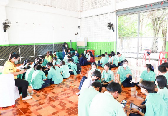 ภาพกิจกรรม  คณะวิทยาศาสตร์และเทคโนโลยี จัดกิจกรรมค่ายวิทยาศาสตร์สัญจร ปีการศึกษา 2565  โรงเรียนโค้งไผ่วิทยา