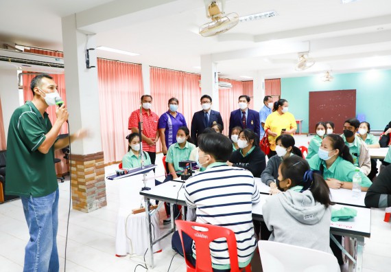 ภาพกิจกรรม  คณะวิทยาศาสตร์และเทคโนโลยี จัดกิจกรรมค่ายวิทยาศาสตร์สัญจร ปีการศึกษา 2565  โรงเรียนโค้งไผ่วิทยา