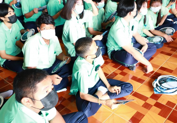 ภาพกิจกรรม  คณะวิทยาศาสตร์และเทคโนโลยี จัดกิจกรรมค่ายวิทยาศาสตร์สัญจร ปีการศึกษา 2565  โรงเรียนโค้งไผ่วิทยา