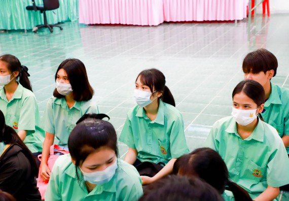 ภาพกิจกรรม  คณะวิทยาศาสตร์และเทคโนโลยี จัดกิจกรรมค่ายวิทยาศาสตร์สัญจร ปีการศึกษา 2565  โรงเรียนโค้งไผ่วิทยา