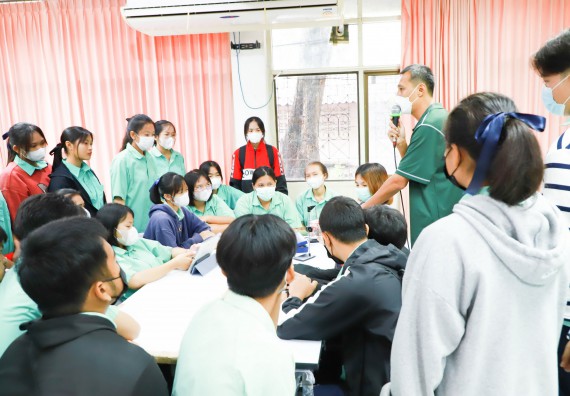 ภาพกิจกรรม  คณะวิทยาศาสตร์และเทคโนโลยี จัดกิจกรรมค่ายวิทยาศาสตร์สัญจร ปีการศึกษา 2565  โรงเรียนโค้งไผ่วิทยา