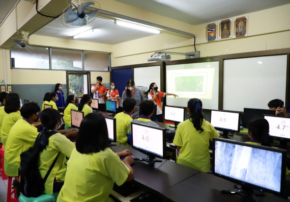 ภาพกิจกรรม  คณะวิทยาศาสตร์และเทคโนโลยี จัดกิจกรรมค่ายวิทยาศาสตร์สัญจร ปีการศึกษา 2565  โรงเรียนทุ่งโพธิ์ทะเลพิทยา