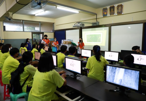 ภาพกิจกรรม  คณะวิทยาศาสตร์และเทคโนโลยี จัดกิจกรรมค่ายวิทยาศาสตร์สัญจร ปีการศึกษา 2565  โรงเรียนทุ่งโพธิ์ทะเลพิทยา