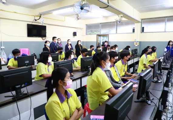 ภาพกิจกรรม  คณะวิทยาศาสตร์และเทคโนโลยี จัดกิจกรรมค่ายวิทยาศาสตร์สัญจร ปีการศึกษา 2565  โรงเรียนทุ่งโพธิ์ทะเลพิทยา