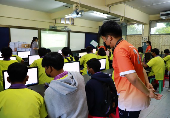 ภาพกิจกรรม  คณะวิทยาศาสตร์และเทคโนโลยี จัดกิจกรรมค่ายวิทยาศาสตร์สัญจร ปีการศึกษา 2565  โรงเรียนทุ่งโพธิ์ทะเลพิทยา