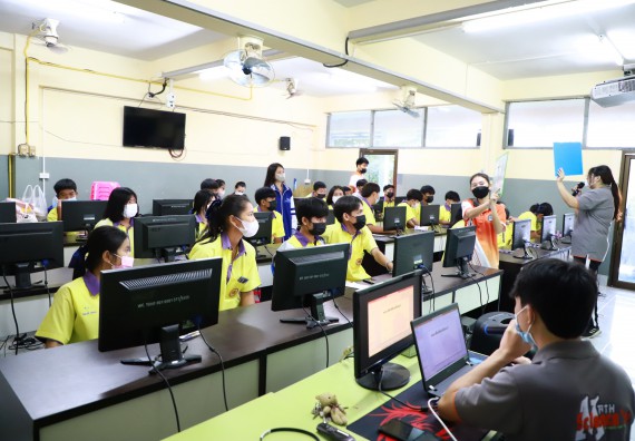 ภาพกิจกรรม  คณะวิทยาศาสตร์และเทคโนโลยี จัดกิจกรรมค่ายวิทยาศาสตร์สัญจร ปีการศึกษา 2565  โรงเรียนทุ่งโพธิ์ทะเลพิทยา